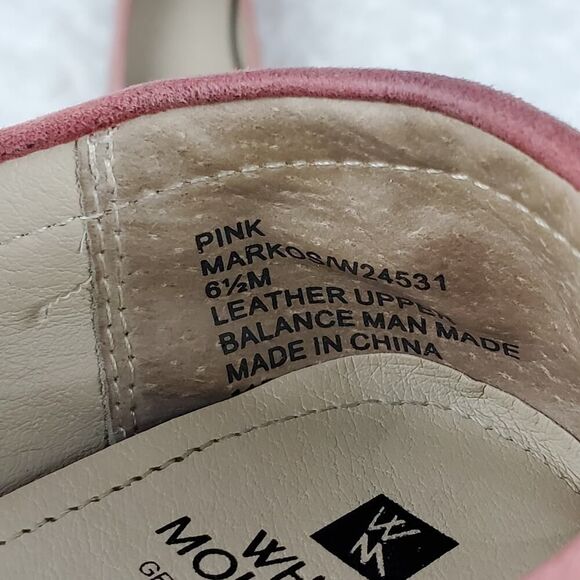 White Mountain Markos Suede Loafers Pink Size 6.5 - Picture 8 of 10